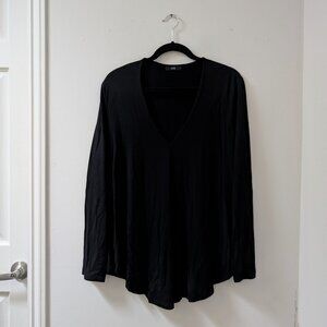 Ruti Black Knit Tunic, Size Large